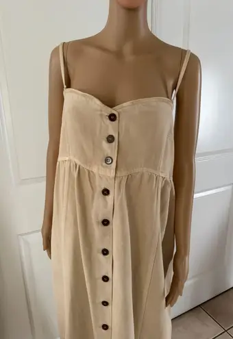 NANUSHKA Kaia Denim Button-Front Maxi Dress w/ Removable Straps