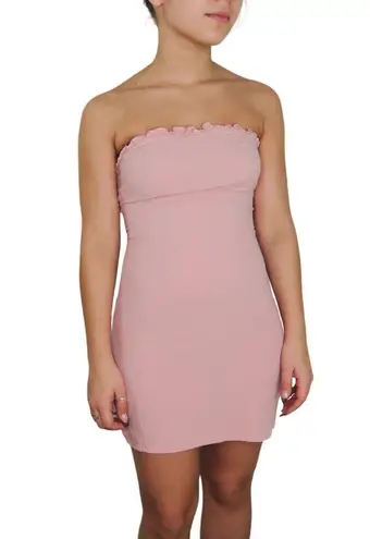 Lisa Says Gah Lottie Moss Blush Pink Strapless Mini Dress XS