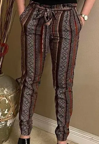 Forever 21 Multicolor funky pattern high waisted pants