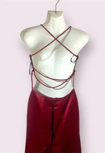 Gunne Sax Vintage Jessica McClintock Ruby Red Gown size 3/4