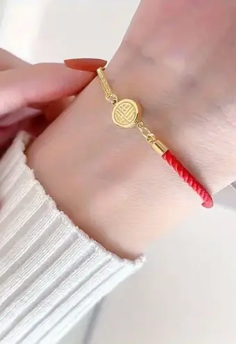 New Years Chinese Style Lucky Bracelet Red