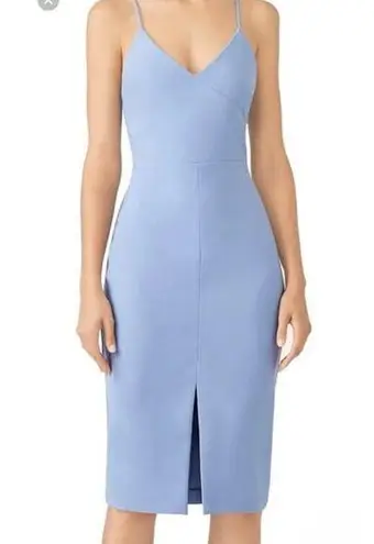 Likely Women's Brooklyn Light Blue Cocktail Sleeveless Midi Dress Size 4