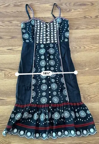 Veronica Beard black Giuliana Beaded Linen Dress size 6 ( small)