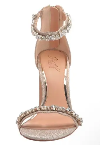 Badgley Mischka Jewel Odessa Heeled Sandals w/Dazzling Crystals 8.5 EXCELLENT!