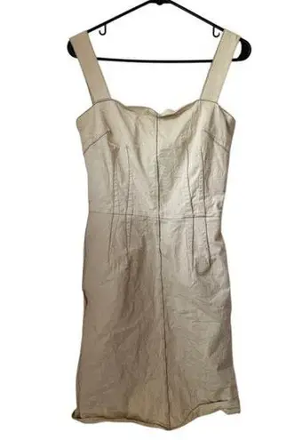 Dolce & Gabbana Cotton Stitched Beige Khaki Dress