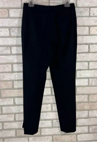 Lafayette 148  New York Menswear Black Stretch Wool Straight Leg Pants Size 6