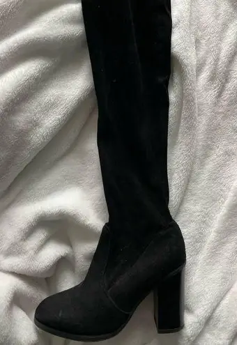 Forever 21 Black over the Knee high boots from  size 7