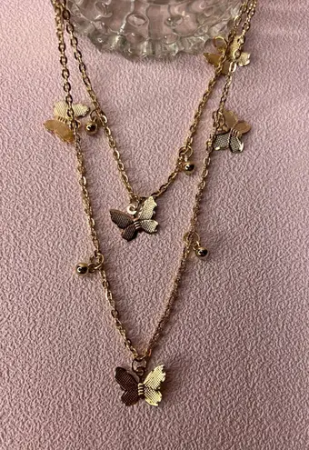 Butterfly Necklace Gold