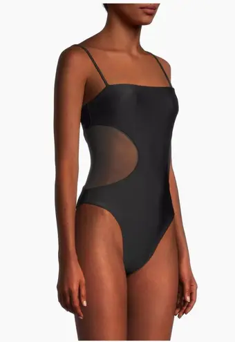 Ramy Brook Novalee Mesh-Paneled One-Piece Swimsuit, Size Large, $238