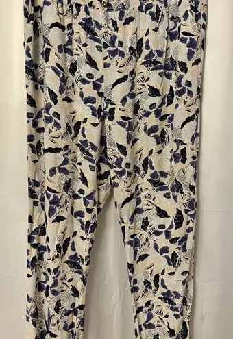 FatFace Women’s Tapered Floral Patterned Pants 34” Waist Blue Size 30