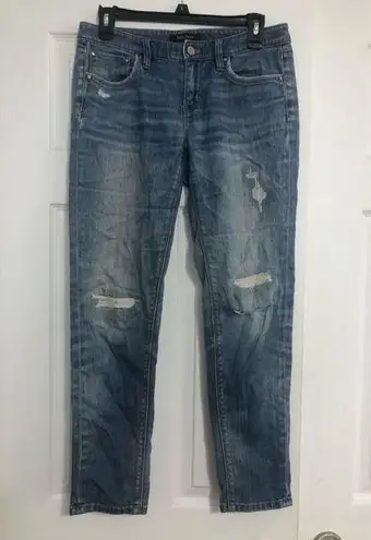 White House | Black Market  WHBM girlfriend distressed ripped jeans size 2 low rise