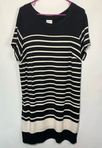 Ava & Viv Women's Striped Short Sleeve Pullover T-Shirt Dress Multicolor Size 1X