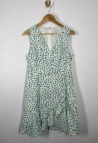 Rebecca Taylor Emerald Daisy Print Ruffle Hem Dress
