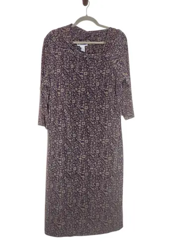 Jessica London JL Studio Purple Print Dress Size 1X Plus Size Purple Dress