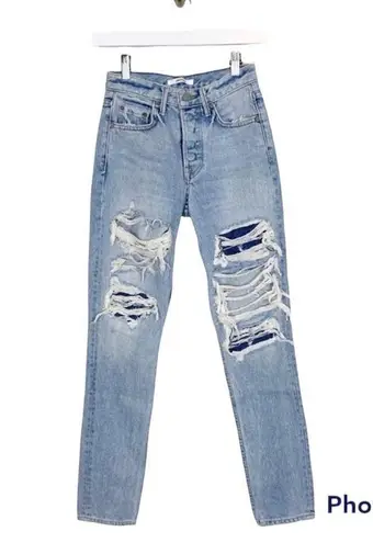 GRLFRND NWT x Revolve Karolina High-Rise E Street Distressed Skinny Jean Size 32