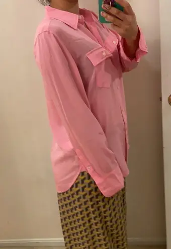 J.Crew  100% silk pink button up shirt. 2