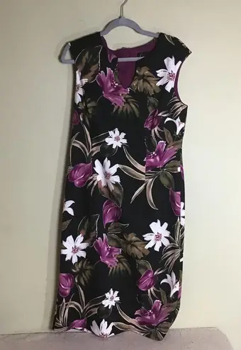 Connected Apparel Women’s Knee length Floral Sheath Dress Size 12 EUC