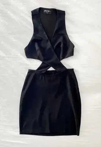 Nasty Gal Cut Out Crossover Mini Bodycon Dress