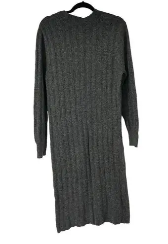 A New Day  Gray Ribbed Midi Sweater Dress Sz M Women’s EUC thumbnail 2