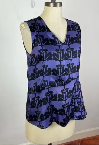 Marni Purple Silk Sleeveless Blouse Size 4