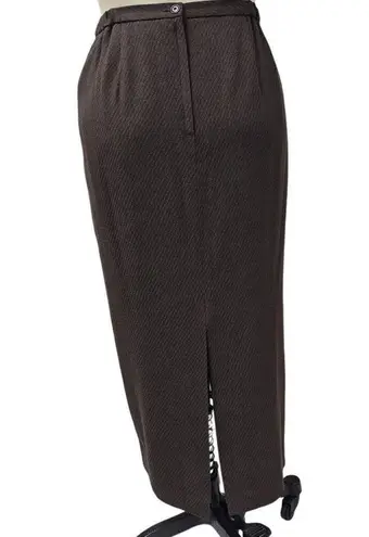 VTG Tamotsu New York Brown Midi Pencil Skirt Fully Lined Viscose blend XL (1 P)