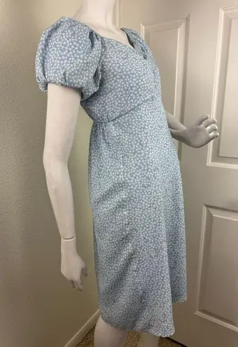 MikaRose Midi Dress Tiered Ditsy Floral Feminine Prairie Cottage Size M Lined