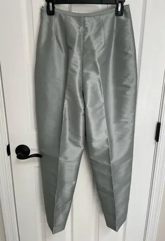 Valerie Stevens Vintage 90s Metallic Silver Two Piece Suit RARE Women’s Size 4
