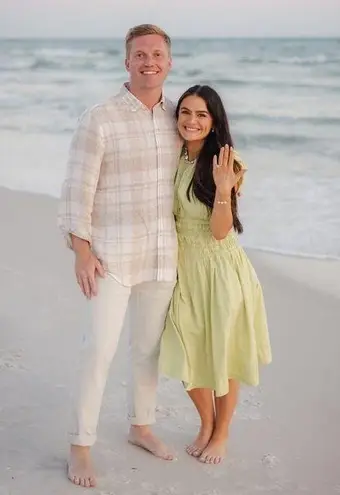 EDUN CHOI X RTR Neon Green 100% Cotton Scoop Neck Poplin Midi Dress Size 2