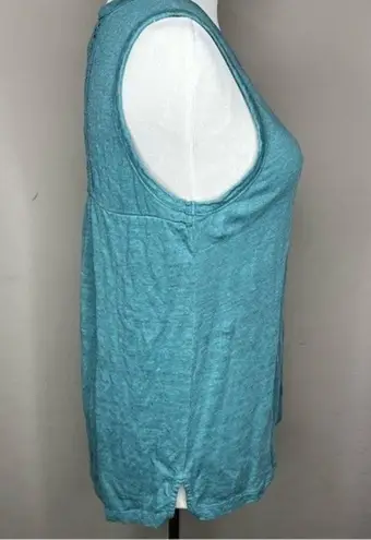 Cynthia Rowley  teal/Blue Linen Tank Top