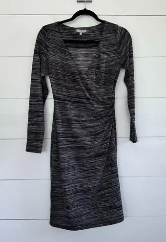 Ellie Kai Women’s 0 Faux Wrap Marled Dress