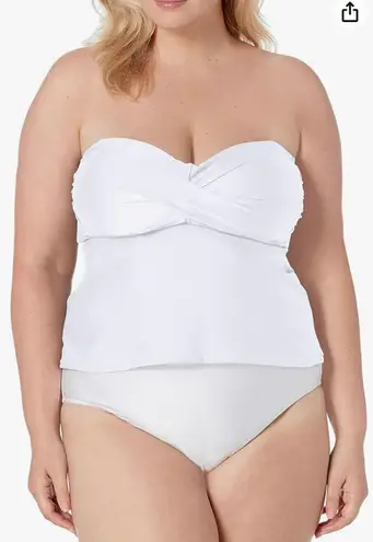 Catalina Women's Twist Front Bandeau Tankini Top