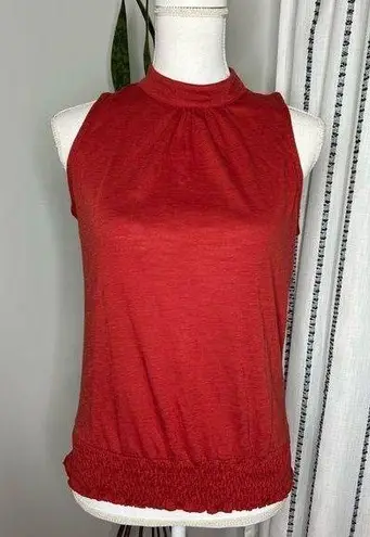 🌻Tempted Sleeveless Mockneck Burnt Orange Top Sz L Size L
