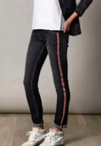 Isabel Marant  Etoile Denim Embroidered accent women’s jeans grey red black