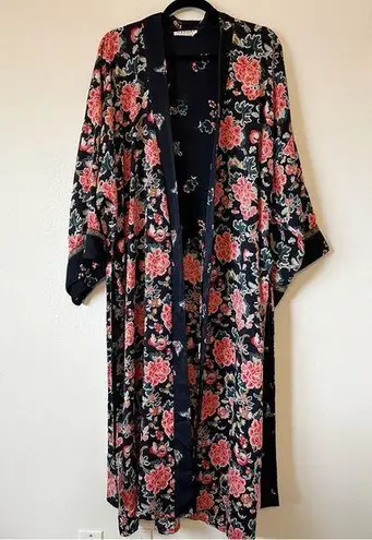 Natori Floral Long Duster Robe M