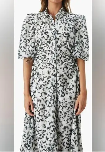 Bardot Abstract Cutout Midi Shirtdress