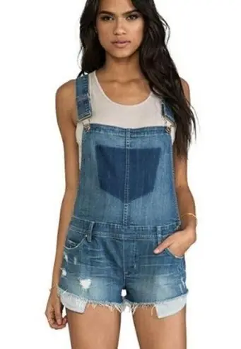 BLANK NYC  Jean Short Overalls Bunch of Five size 28 raw cut hem distressed