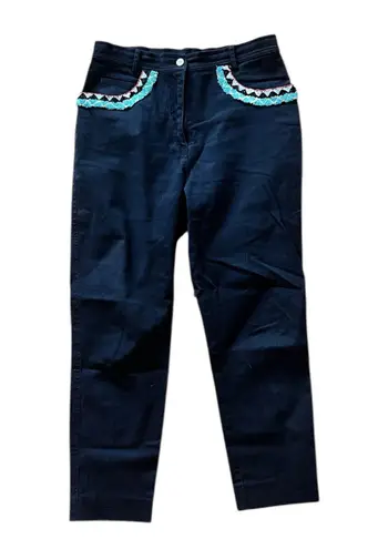 Christine Phillipe Western Beaded Black Jacket & Pants Set Size M