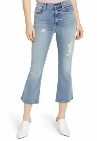 Hudson Jeans Light Wash Distressed Vintage-Style Holly Flare