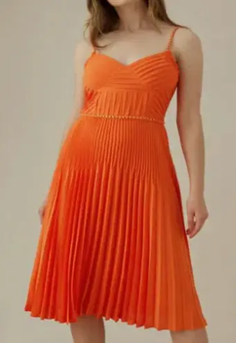 Karen Millen Chain Detail Pleated Dress - Size 6 - NEW With Tags.