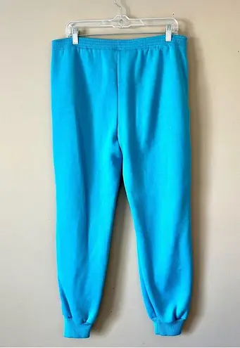 None Teal Fleece Lined Joggers Sz L