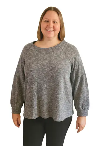 Lane Bryant NWOT  Women’s Heather Gray Pullover Sweatshirt Top – Size 14/16 - Image 1