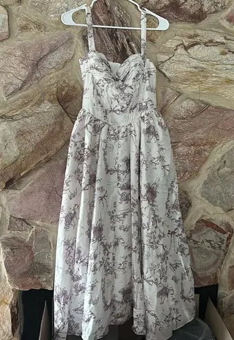 Commense Toile Print Corset Dress size xs White