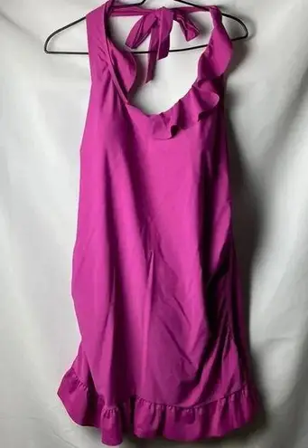 ROMANS SWIM WO ONE PIECE MAGENTA HALTER SWIMSUIT SEE MEASUREMENTS BELOW… Pink Size 22W