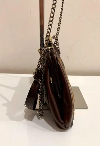 Patricia Nash NWT Ealing Frame Bag W/ Chain Straps Chocolate Medium
