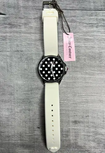 Juicy Couture 🆕 NWT  Jetsetter Polka Dot Watch Analog Display Quartz White Black