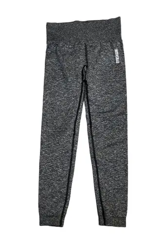 Gymshark Womens Leggings XS Gray Adapt Marl Seamless Ribbed Waist