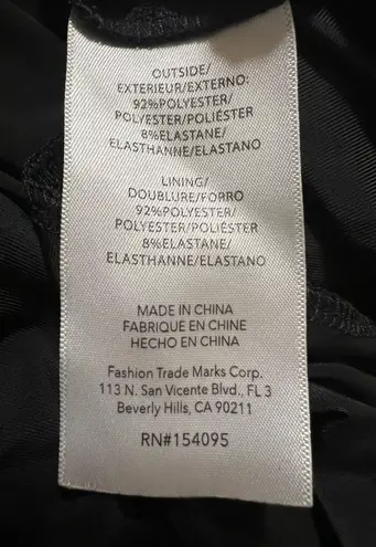 Bisou Bisou Black Helena Rouched Mock Neck Midi Dress