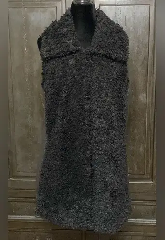 Marc New York Jackets & Coats Faux Fur Vegan Leather Vest- size large