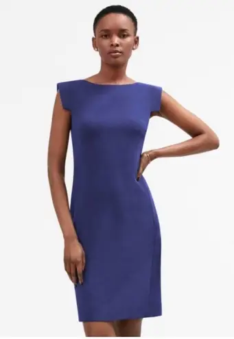 MM.LaFleur NEW Sarah 7.0 Shift Dress in Deep Indigo Blue Career Size US 2