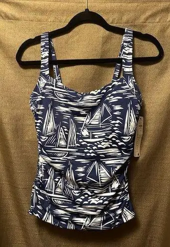 MiracleSuit NWT Miracle Suit X Talbots Woman’s Swim Suit Tankini Top Size 10 Built In Bra